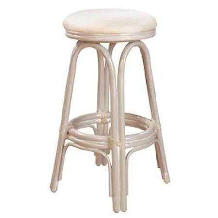 30" Barstool with Round Upholstered Seat